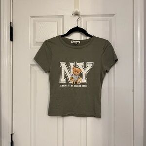 Charlotte Russe Sage Graphic Tee